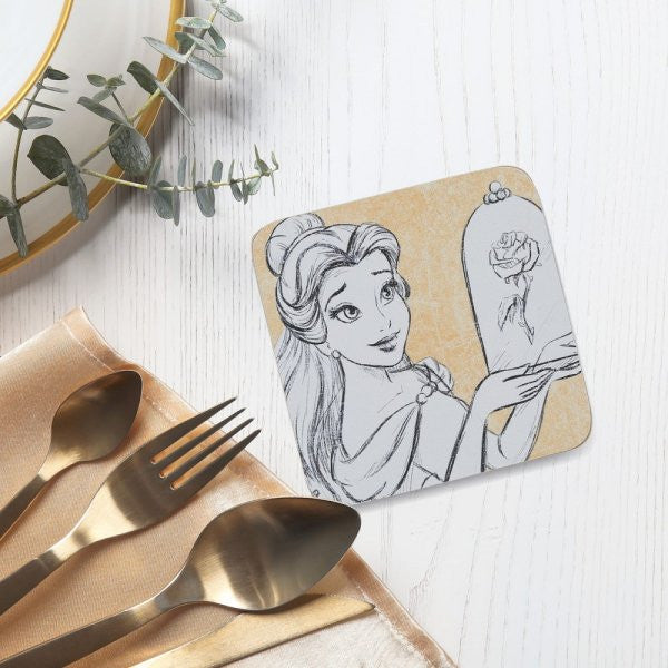 Disney Love Blooms Belle Coaster Set of 4 A31837