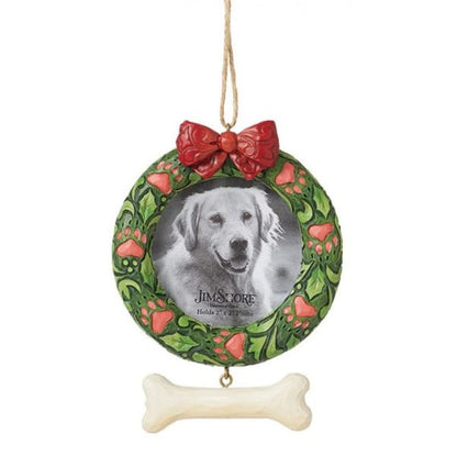 Heartwood Creek By Jim Shore Dog Wreath Pet Hanging Ornament 6015516