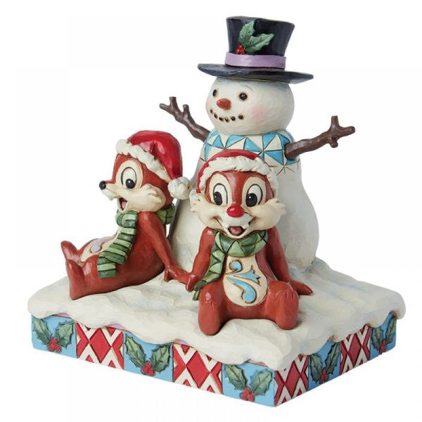 Disney Traditions Chip ‘n’ Dale with Snowman Figurine by Jim Shore 6015006