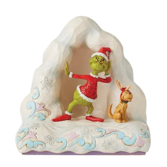 Grinch Standing by Mounds of Snow Illuminated Figurine By Jim Shore 6010780