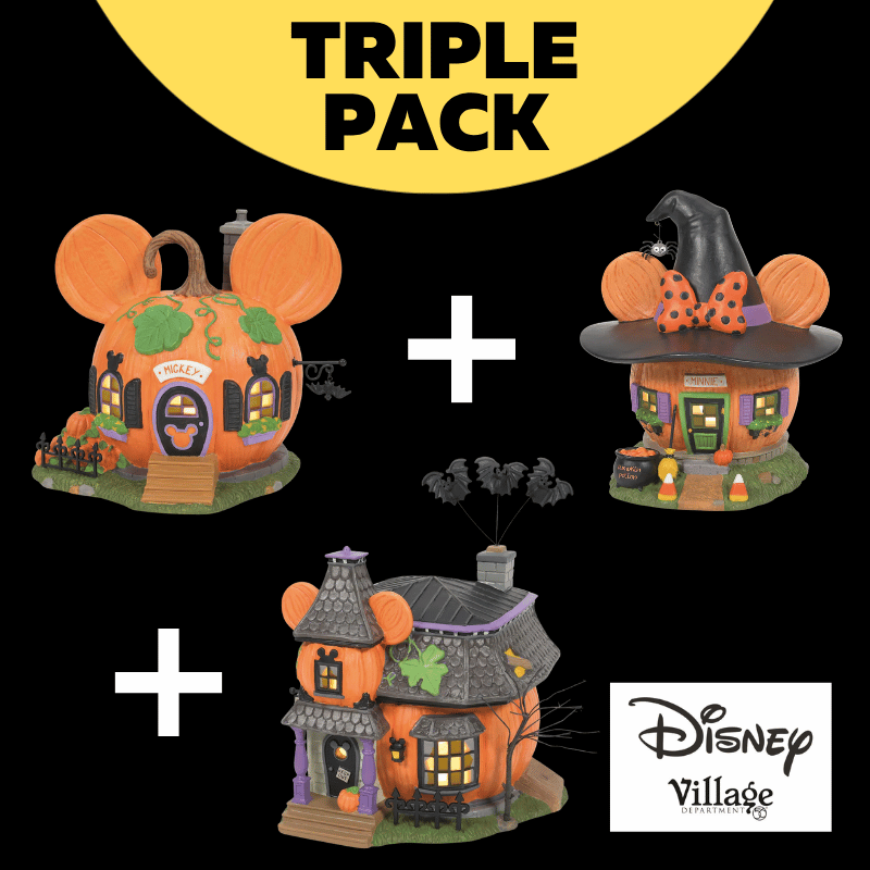 Disney Pumpkintown Triple Pack - Mickey & Minnie's Houses And Manor House