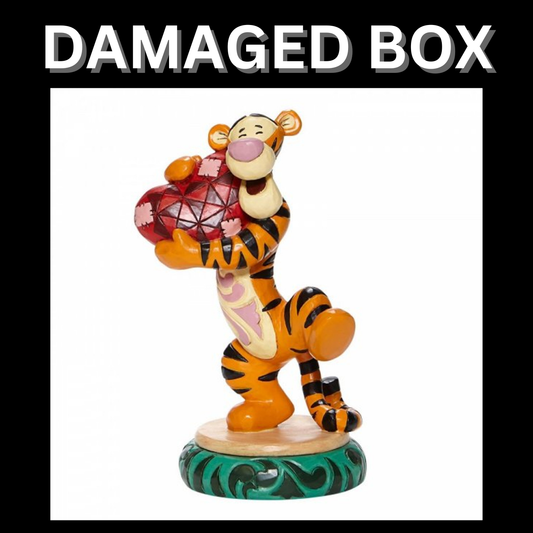 DAMAGED BOX - Disney Traditions Heartfelt Hug - Tigger Holding Heart Figurine