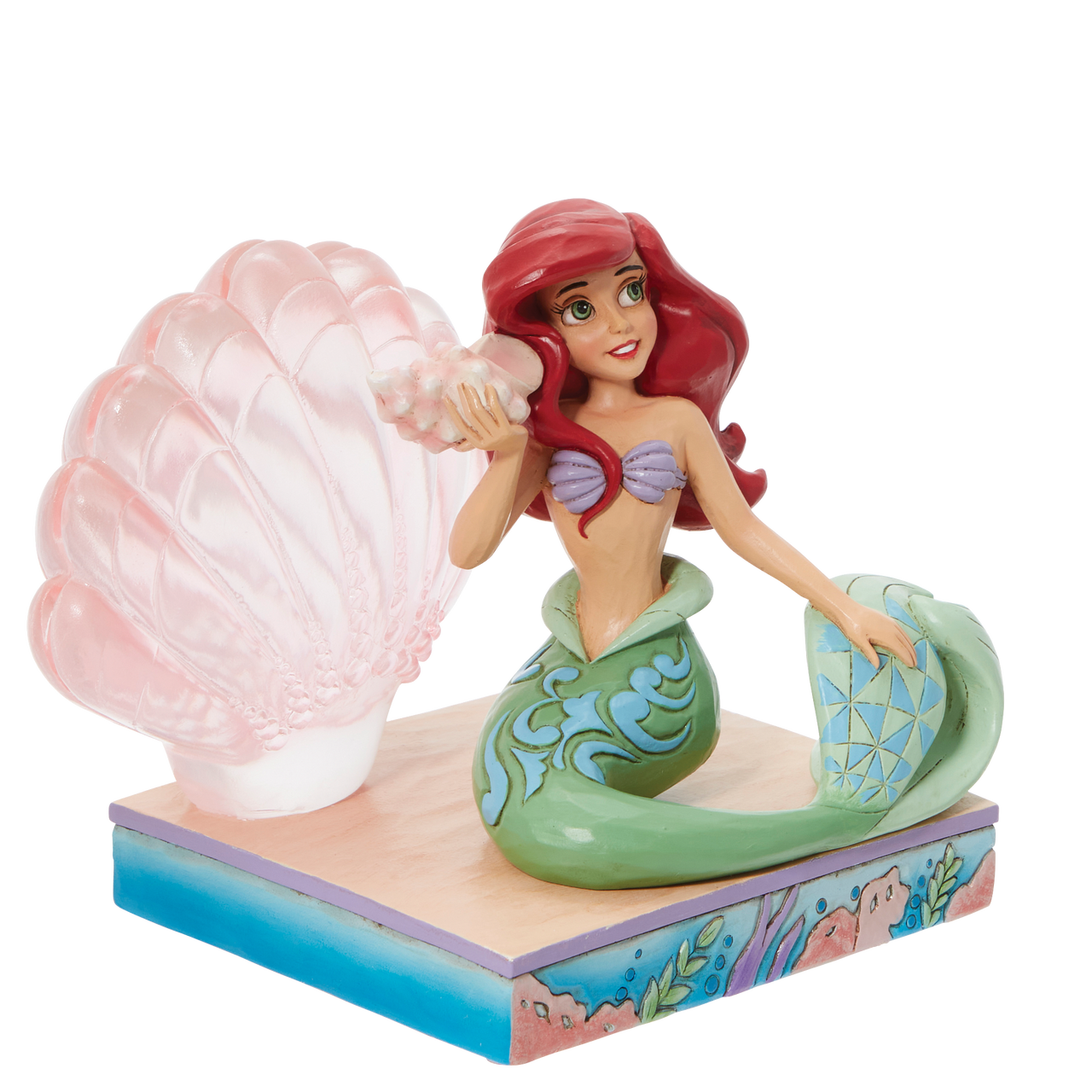 Disney Traditions  Ariel with Clear Resin Shell Figurine By Jim Shore 6011923