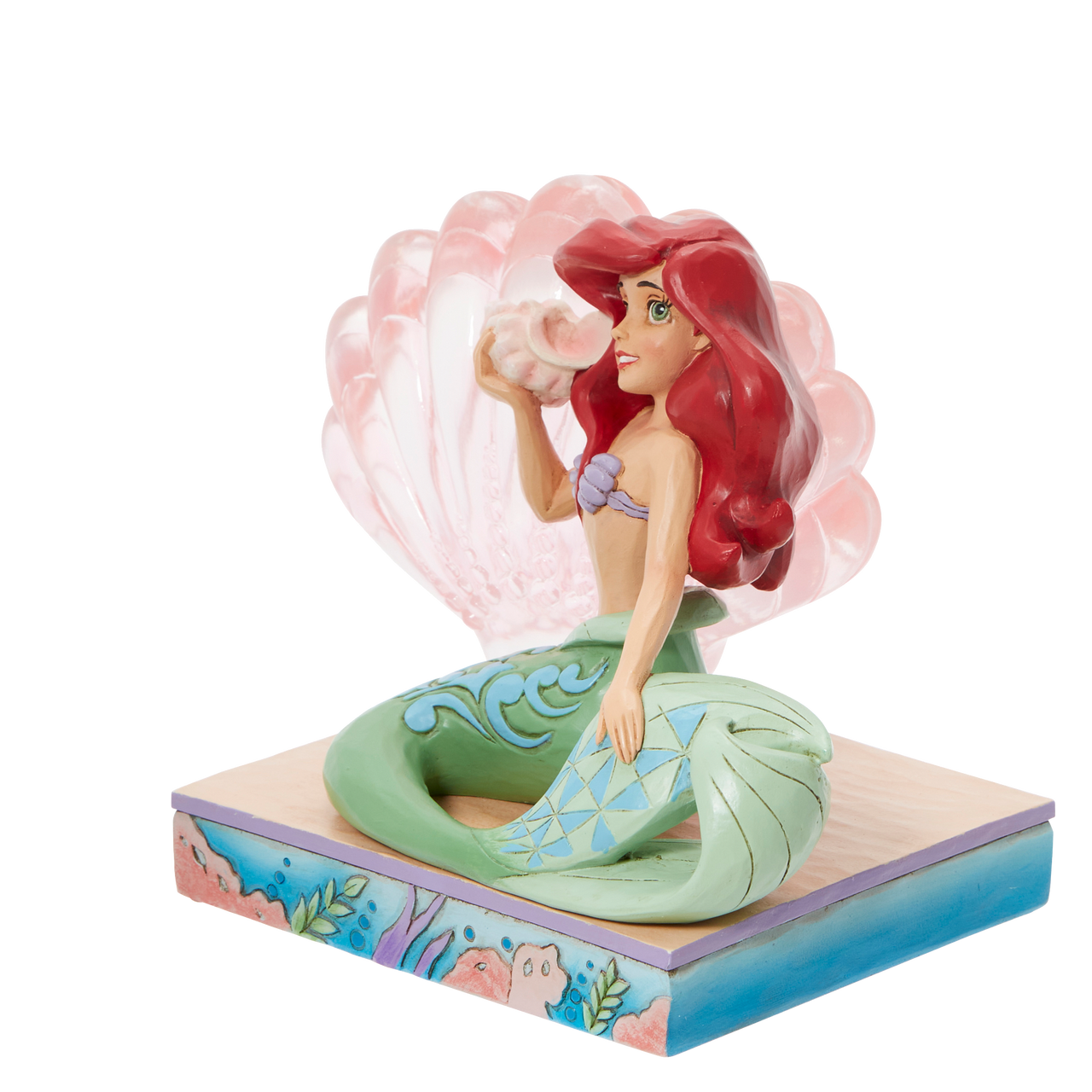 Disney Traditions  Ariel with Clear Resin Shell Figurine By Jim Shore 6011923