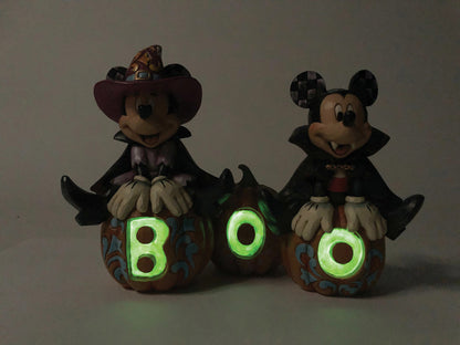 Disney Traditions Mickey & Minnie Mouse Boo Pumpkins Figurine By Jim Shore 6013052