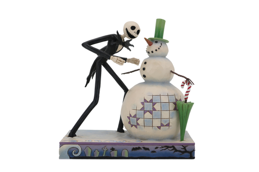 Disney Traditions Nightmare Before Christmas Jack Discovering Snowman Figurine By Jim Shore 6013056
