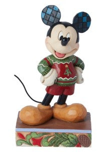Disney Traditions Mickey Mouse in Ugly Sweater Figurine by Jim Shore 6015002