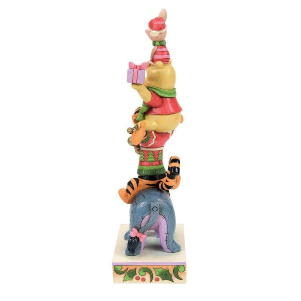 Disney Traditions Christmas Winnie the Pooh Stacked Figurine by Jim Shore 6015005