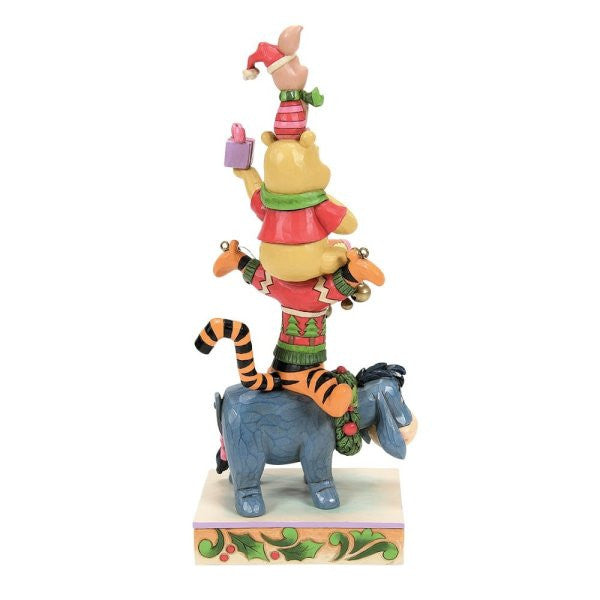 Disney Traditions Christmas Winnie the Pooh Stacked Figurine by Jim Shore 6015005