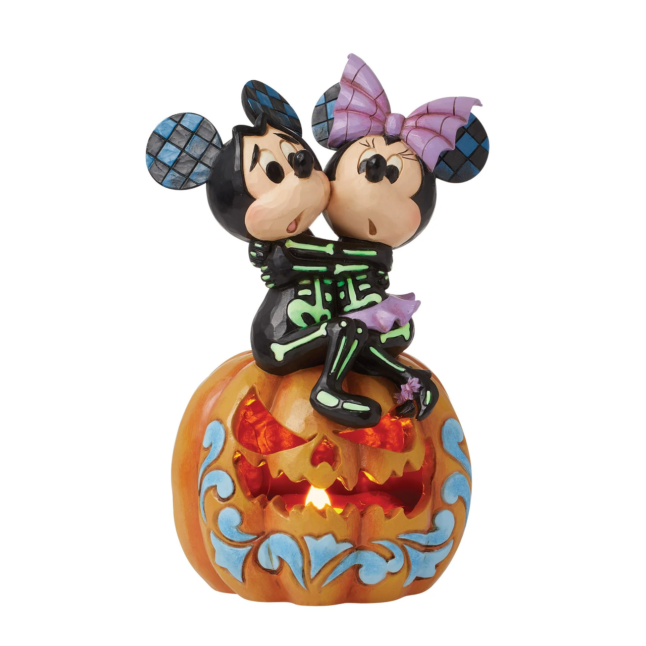 Disney Traditions Spine-tingling Sweethearts (Mickey & Minnie LED Pumpkin) By Jim Shore 6016596