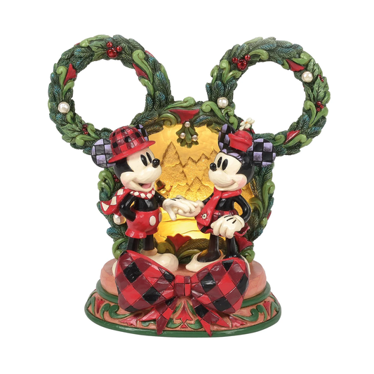Disney Traditions Magical Winter Moments (Mickey & Minnie Diorama) Figurine By Jim Shore 6016880