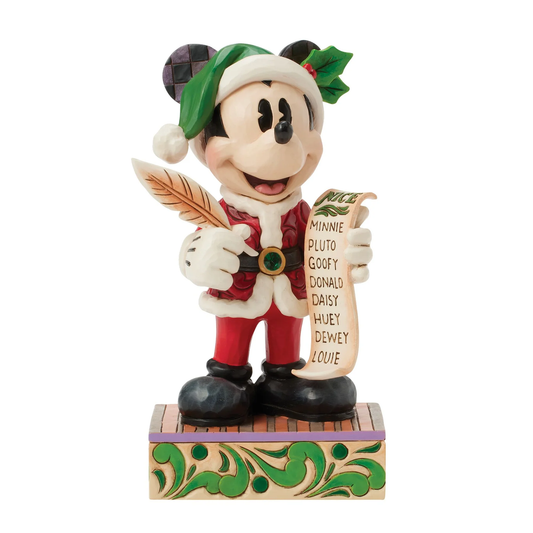 Disney Traditions Twenty Years of Magic (Santa Mickey Naughty/Nice List) Figurine By Jim Shore 6016890