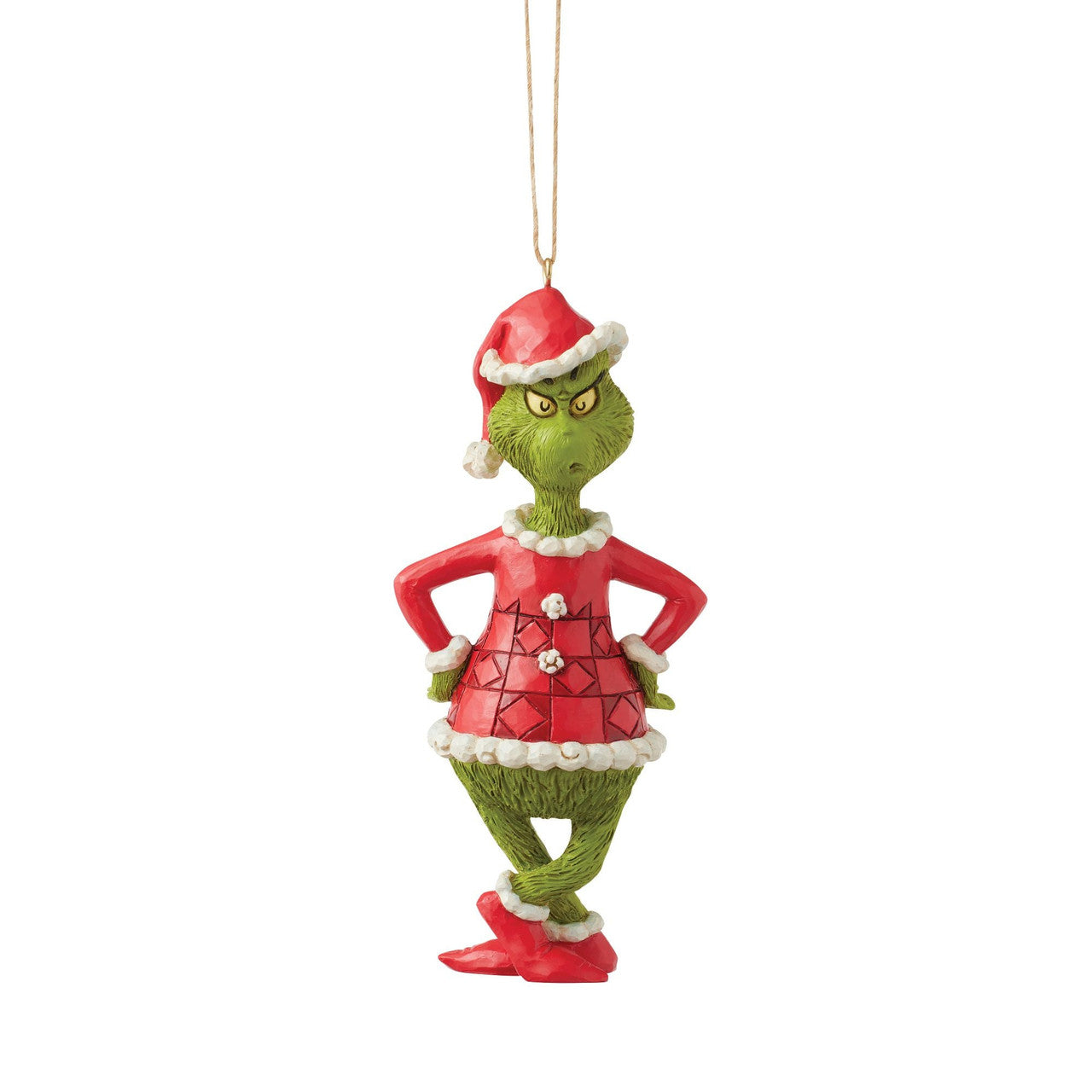 The Grinch with Hands On Hips Hanging Ornament Figurine By Jim Shore 6017076