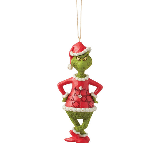 The Grinch with Hands On Hips Hanging Ornament Figurine By Jim Shore 6017076