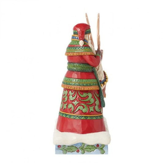 Heartwood Creek By Jim Shore Santa With Reindeer Figurine 6015498