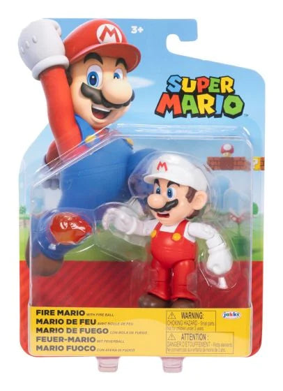 World of Nintendo Super Mario 4" Figures - Fire Mario
