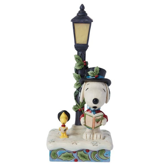 Snoopy & Woodstock Carolling Light-up Figurine by Jim Shore 6015032
