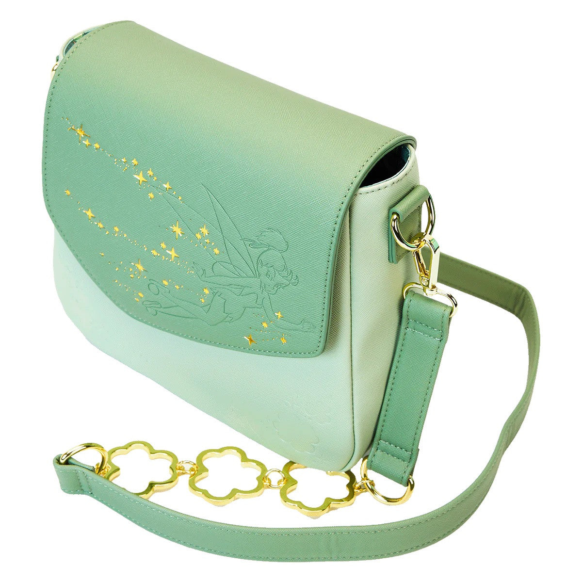 Loungefly Tinker Bell 4 Leaf Clover Disney Crossbody Bag WDTB3159