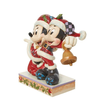 Disney Traditions Jingle Bell Mickey & Minnie Santa Christmas Figurine by Jim Shore 6013058