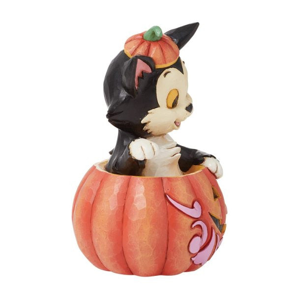 Disney Traditions Figaro in Jack-O-Lantern Mini Figurine By Jim Shore 6016583