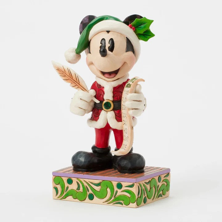 Disney Traditions Twenty Years of Magic (Santa Mickey Naughty/Nice List) Figurine By Jim Shore 6016890