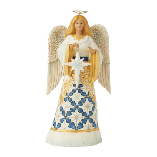 Heartwood Creek By Jim Shore Holiday Graces (Blue & Gold Angel) Figurine 6017006