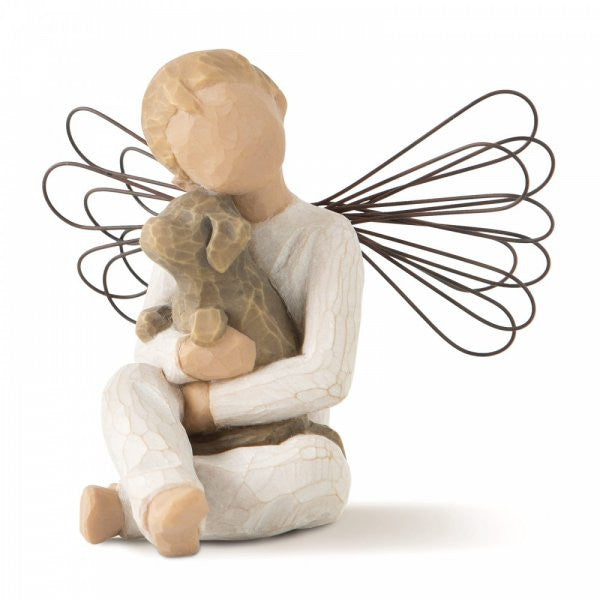 Willow Tree Figurine of a person holding a dog
