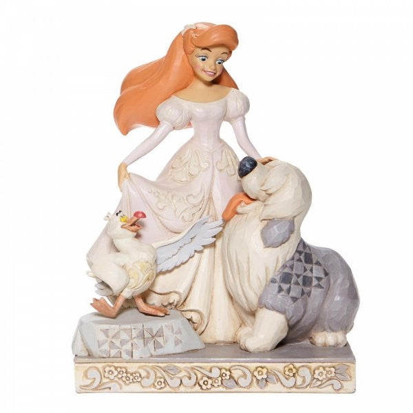 Disney Traditions Scuttle the Seagull and Max the Dog frolic with Ariel in human form figurine