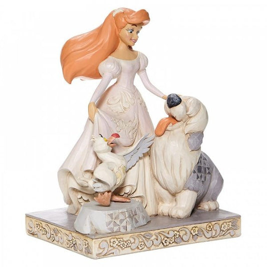 Disney Traditions Scuttle the Seagull and Max the Dog frolic with Ariel in human form figurine