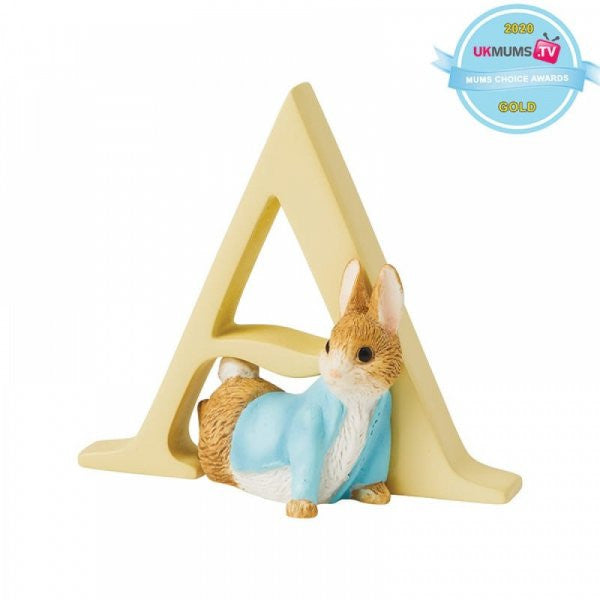 Beatrix potter freestanding alphabet letter 'A' Peter Rabbit figurine