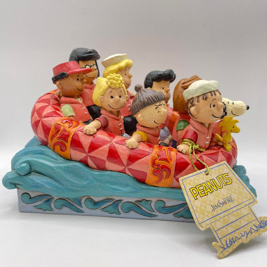 Adventures Await Peanuts Gang Rafting Signed By Jim Shore 6007934