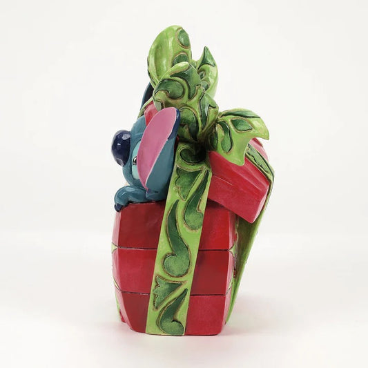 Disney Traditions Holiday Mischief (Stitch Tearing Christmas Present) Figurine By Jim Shore 6016884