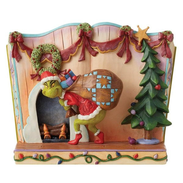The Grinch Stealing Presents Storybook Figurine by Jim Shore 6012692