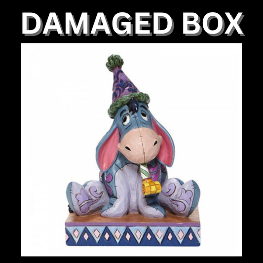 DAMAGED BOX - Disney Traditions Birthday Blues - Eeyore with Birthday Hat Figurine 6008074