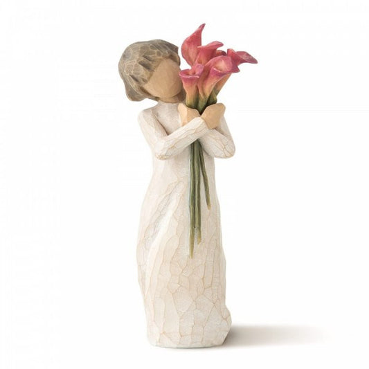 Willow Tree figurine of a girl holding Calla Lilies ideal for Valentines Day