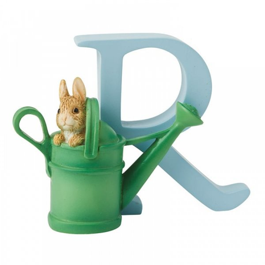 "R" Peter Rabbit in Watering Can Beatrix Potter Alphabet Letter