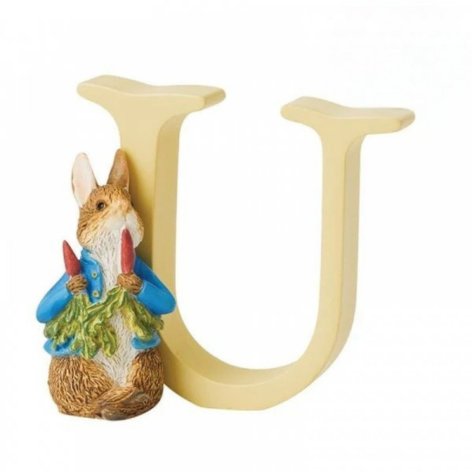 "U" Peter Rabbit with Radishes Beatrix Potter Alphabet Letter