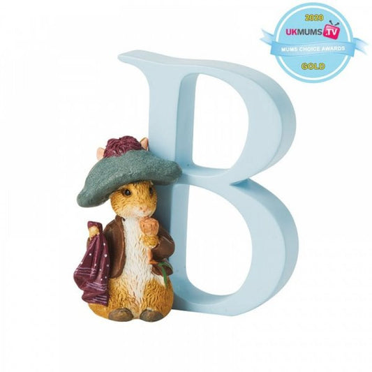 Beatrix potter freestanding alphabet letter 'B' Benjamin Bunny figurine
