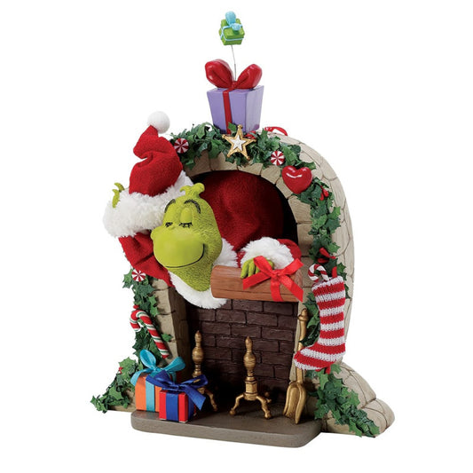 Grinch In A Fireplace Possible Dreams by Department 56 Christmas Figurine 6014777