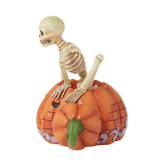 Heartwood Creek By Jim Shore Scared To The Bone (Skeleton in a Pumpkin) 6016643