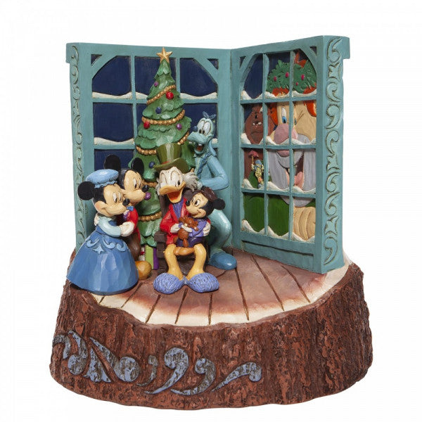 Disney Traditions Mickey and friends in a Christmas Carol Caved By Heart figurine