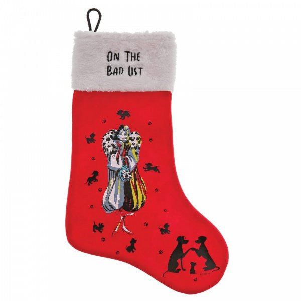 Disney Enchanting Cruella De Vil Christmas Stocking A30236