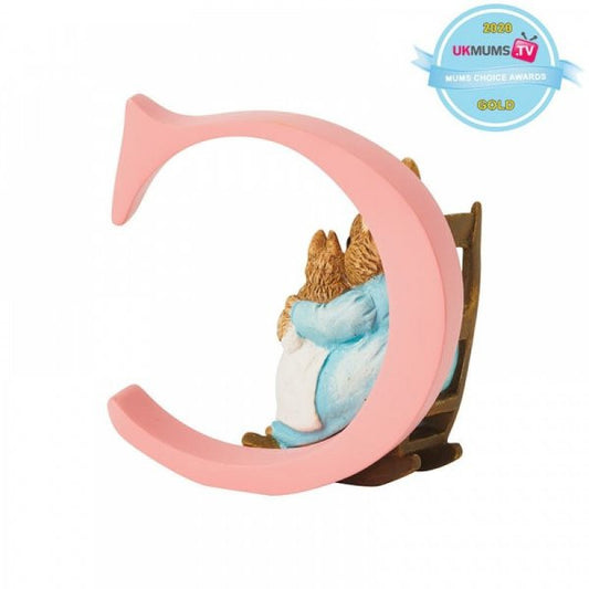 Beatrix potter freestanding alphabet letter C - "Mrs. Rabbit and Bunnies figurine