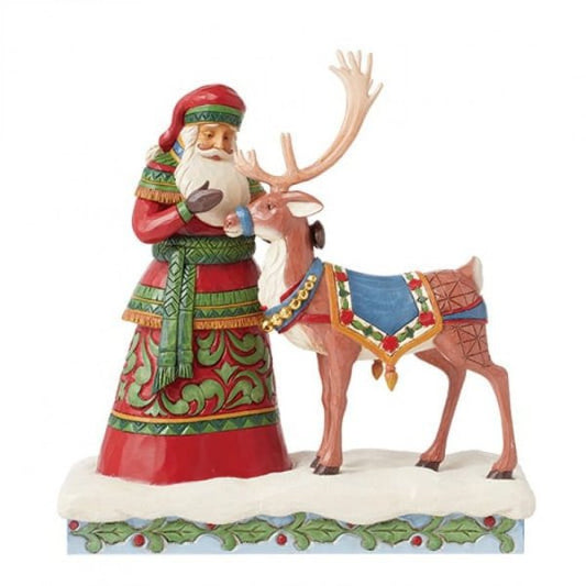 Heartwood Creek By Jim Shore Santa With Reindeer Figurine 6015498