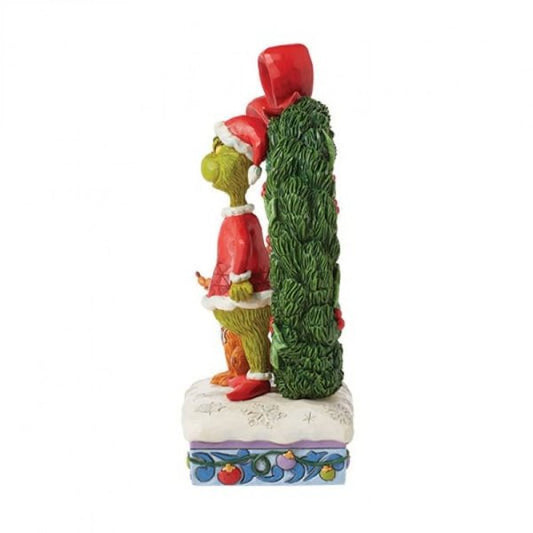 The Grinch and Max In Light-Up Wreath Figurine By Jim Shore 6015210