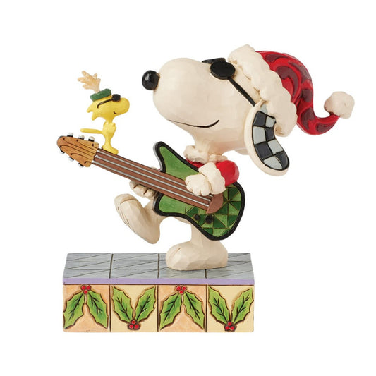 Rock ‘n’ Roll Duo (Snoopy & Woodstock Christmas Rock) Peanuts By Jim Shore Figurine 6017236