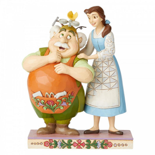 Disney Traditions Belle from Beauty and the Beast beside her father Maurice Figurine
