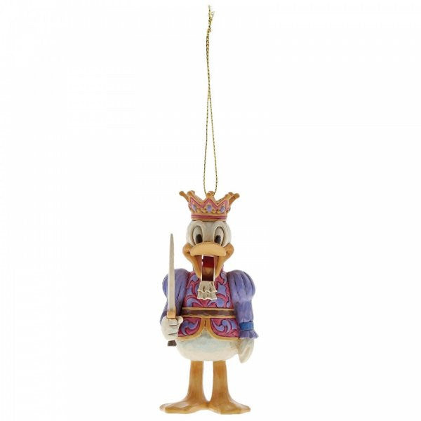 Disney Traditions Donald Duck as a Christmas Nutcracker with moving mouth hanging ornament figurine