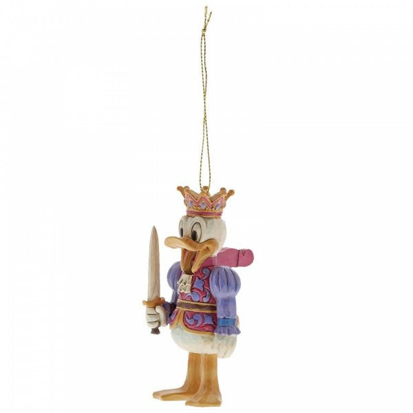 Disney Traditions Donald Duck as a Christmas Nutcracker with moving mouth hanging ornament figurine