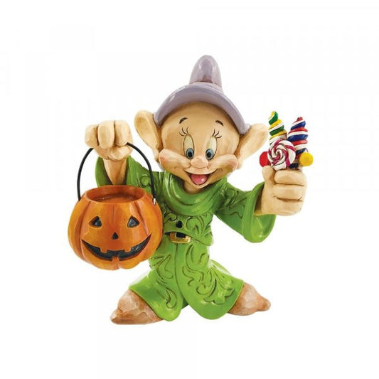 Disney Traditions Dopey one of the seven dwarfs from Snow White trick or treating figurine